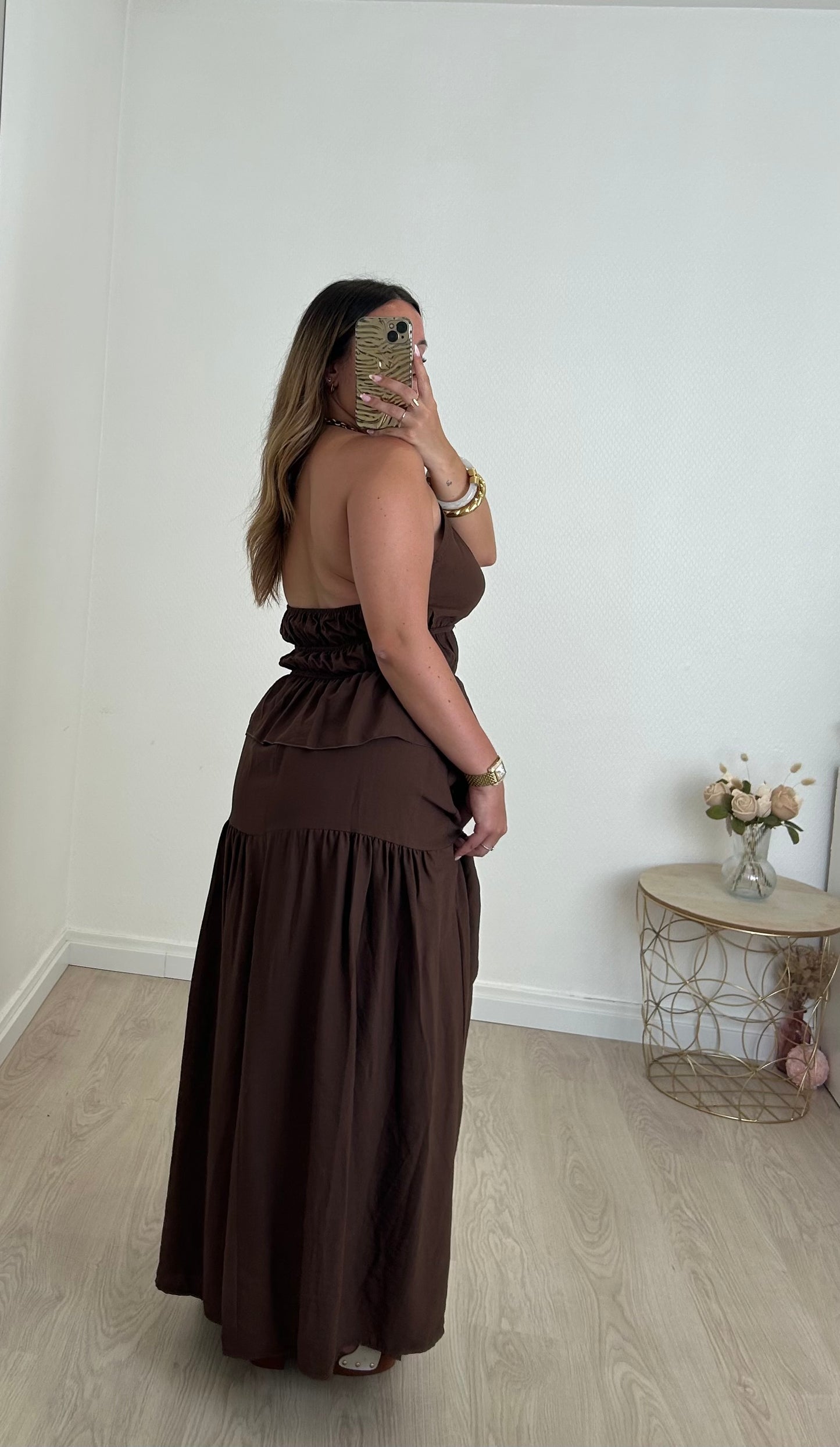 Ensemble jupe + top marron