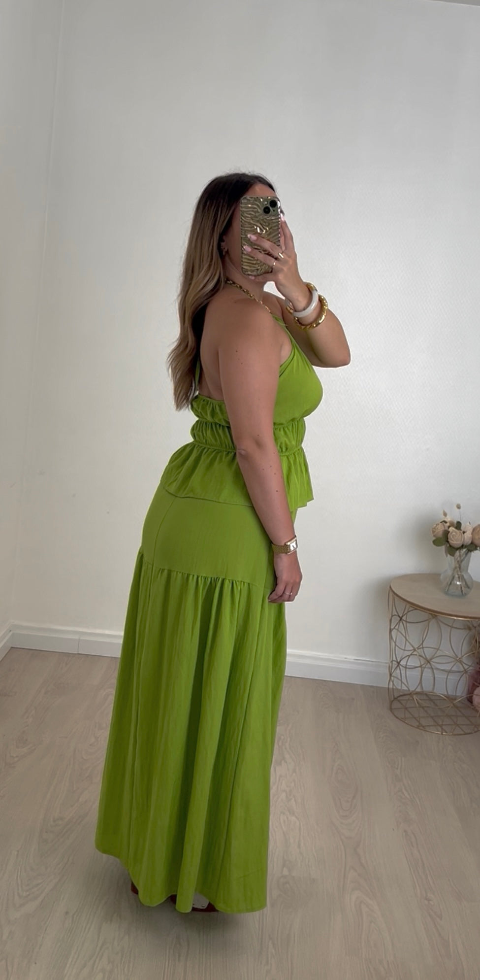 Ensemble jupe + top vert