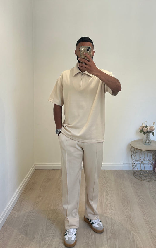 Ensemble jogging beige