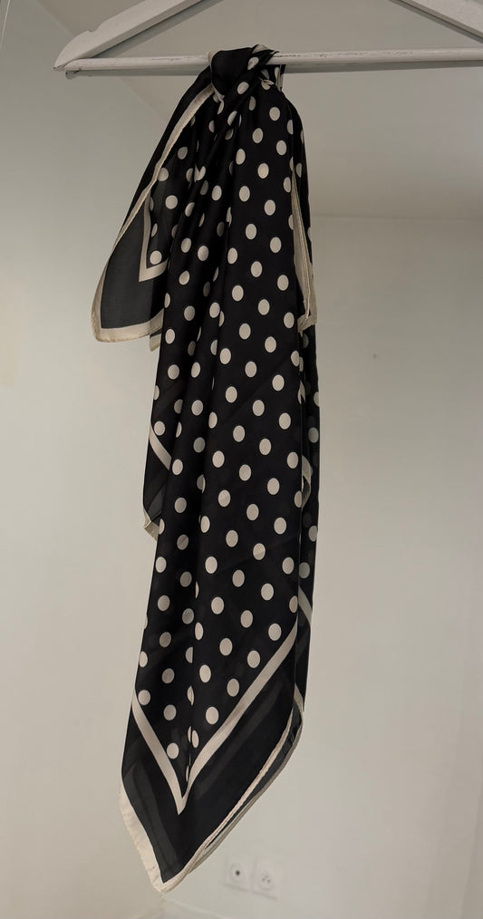Foulard pois noir