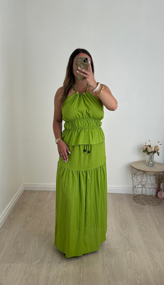 Ensemble jupe + top vert