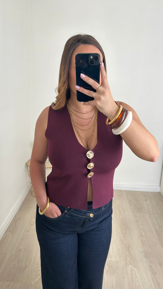 Gilet Prune